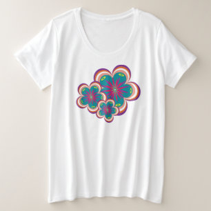 Besondere Blüten plus Größe T - Shirt für Frauen