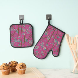 Besondere Branches Boysenberry Ofenhandschuh & Topflappen-Set