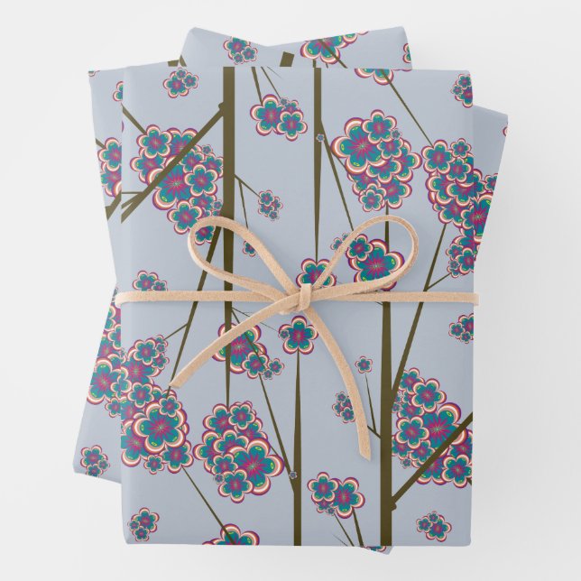 Besondere Branches Sky Wrapping Paper Geschenkpapier Set (Beispiel)