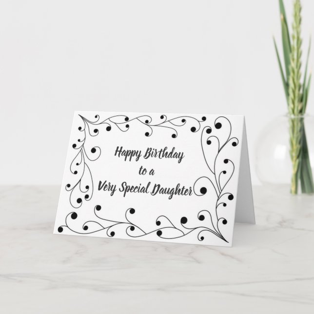 "BESONDERE DAUGHTER" BESONDERE "GEBURTSTAG" WÜNSCH KARTE (Vorderseite)
