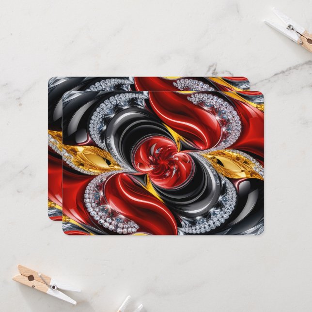 Besondere Einladungen mit deutschem Design (Vorderseite/Rückseite Beispiel)