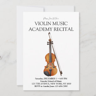 Besondere Erwägung der Violinmusikakademie Einladung