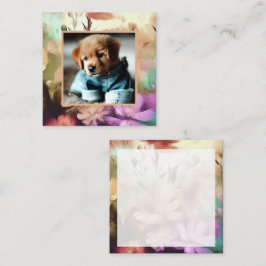 Besondere florale Foto Mitteilungskarte