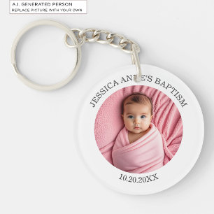 Besondere Foto Mädchen Taufgeschenk Schlüsselanhänger