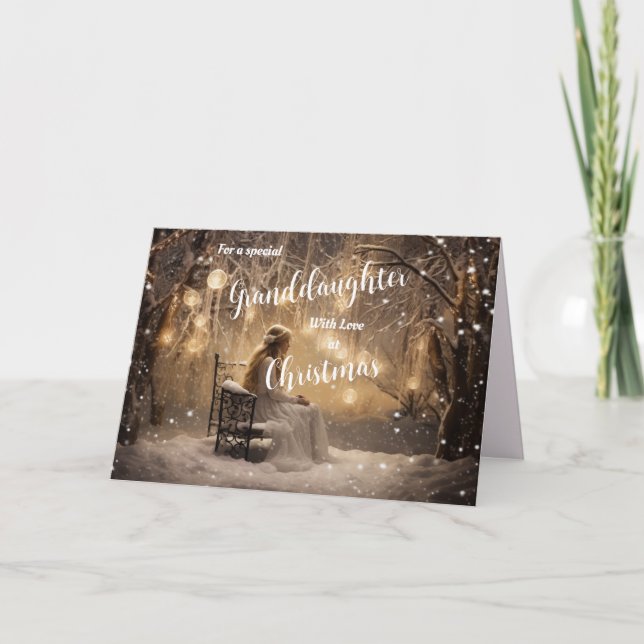 BESONDERE GRANDAUGHTER CHRISTMAS-KARTE DANKESKARTE (Vorderseite)
