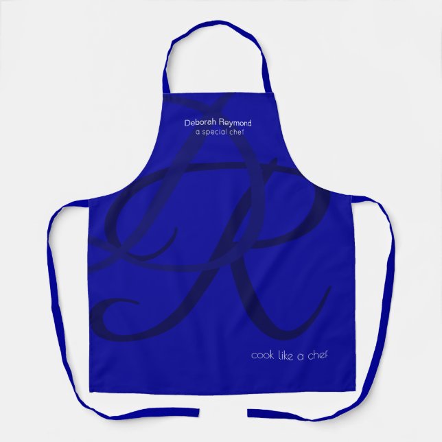 Besondere Koch Monogram Blue Schürze (Vorderseite)