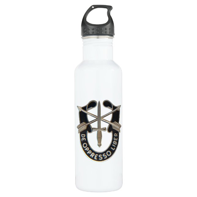 Besondere Kräfte Edelstahlflasche (Vorderseite)