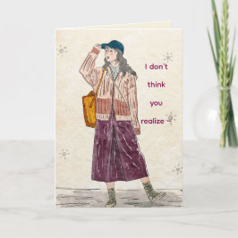 BESONDERE MÄDCHENKARTE DANKESKARTE