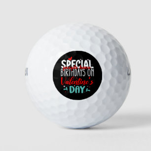Besondere Menschen haben Geburtstage am Valentinst Golfball