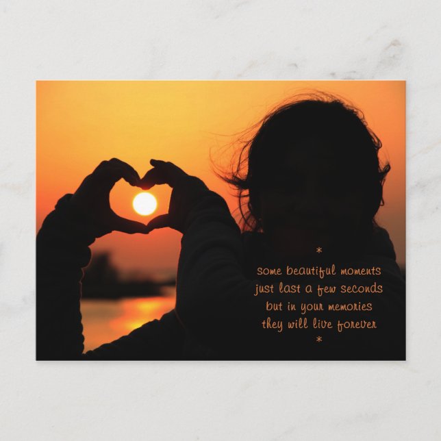 Besondere Momente - Liebe Postkarte (Vorderseite)