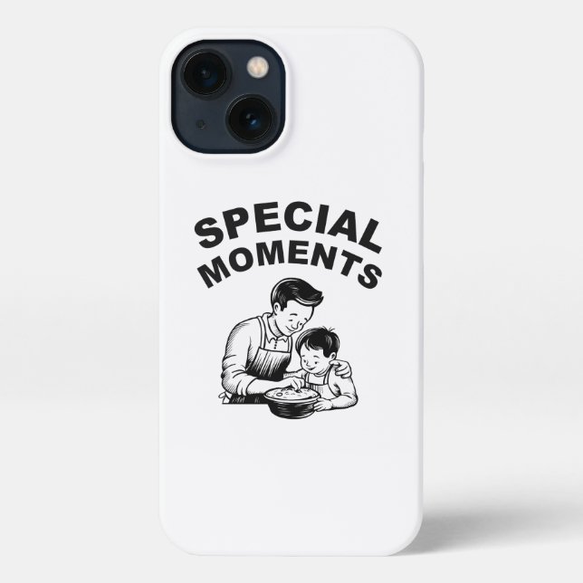 Besondere Momente Vatertag iPhone Hülle (Rückseite)