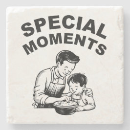Besondere Momente Vatertag Steinuntersetzer