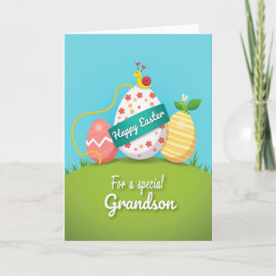 Besondere Ostergeschenkkarte für den Enkel Karte
