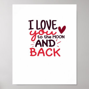 Besondere Person, die ich liebe, bis zum Mond und Poster