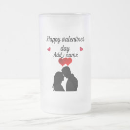 Besondere personalisierte Valentinstag-Tasse Mattglas Bierglas
