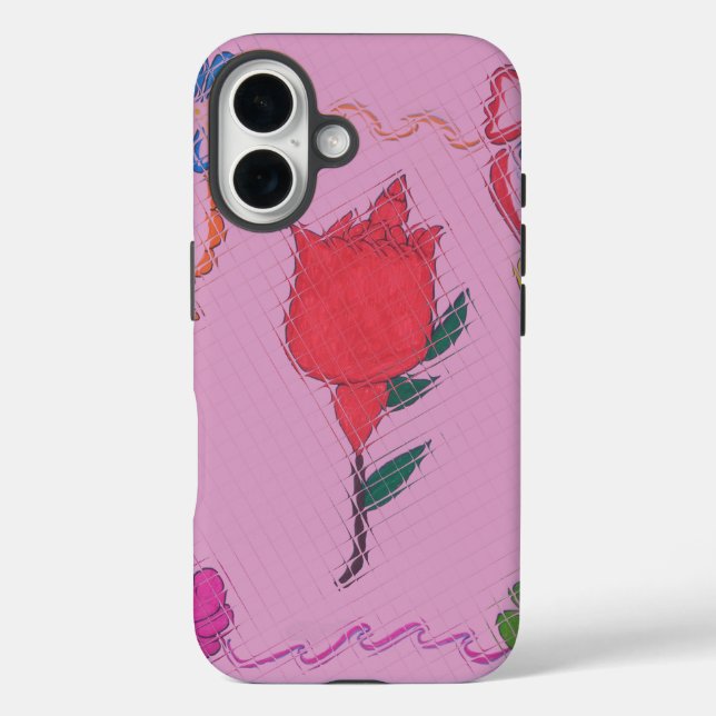 Besondere Rose Niedlich Baby Rosa Farben iPhone 16 Hülle (Rückseite)