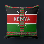 Besondere schöne kenianische Flaggenfarben Kissen<br><div class="desc">Schöne phantastische Kenia Nahtlose Flaggen Rahmen. Jambo Kenyan Flag. Schöne phantastische runde kenianische Fahne mit ovalen Löchern direkt am Rand. Die berühmte rote Farbe auf der Flagge Kenias symbolisiert das Blut, das während des Unabhängigkeitskampfes unter der britischen Ostafrikanherrschaft vergossen wurde, um Freiheit zu erlangen. Auf der anderen Seite symbolisiert die...</div>