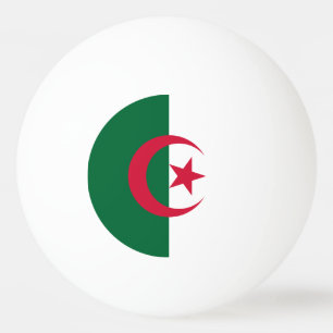 Besondere Tischtennisball mit Flagge Algeriens