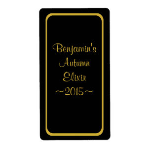 Besondere Wine Flasche Etikett Gold auf schwarz