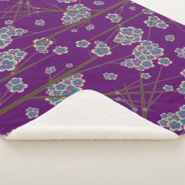 Besondere Zweige Amethyst Sherpa Blanket Sherpadecke