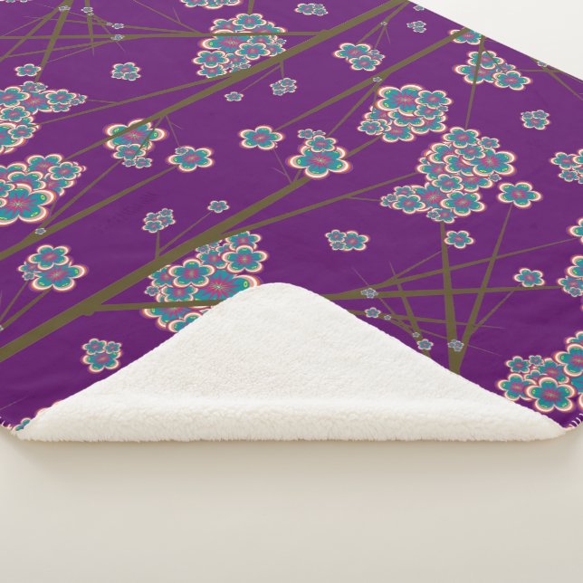 Besondere Zweige Amethyst Sherpa Blanket Sherpadecke (3/4)