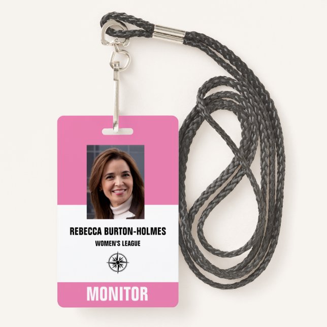 BESONDERES EREIGNISÜBERWACHUNGSPASS - Foto I.D. Ausweis (Vorderseite mit Schlüsselband)