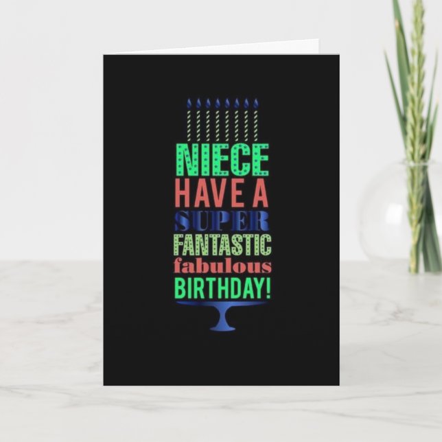 ****BESONDERES NIECE UND JUNGE LADY*** GEBURTSTAG KARTE (Vorderseite)