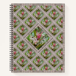 Besonderes Notebook mit rosa Spider-Lilien Notizbuch