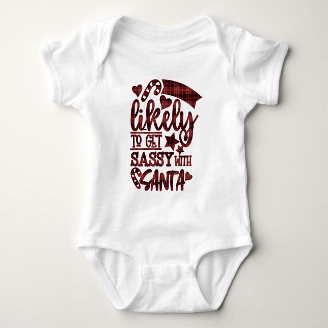 Besonders lustig wird es mit dem Weihnachtsmann Ka Baby Strampler (Vorderseite)