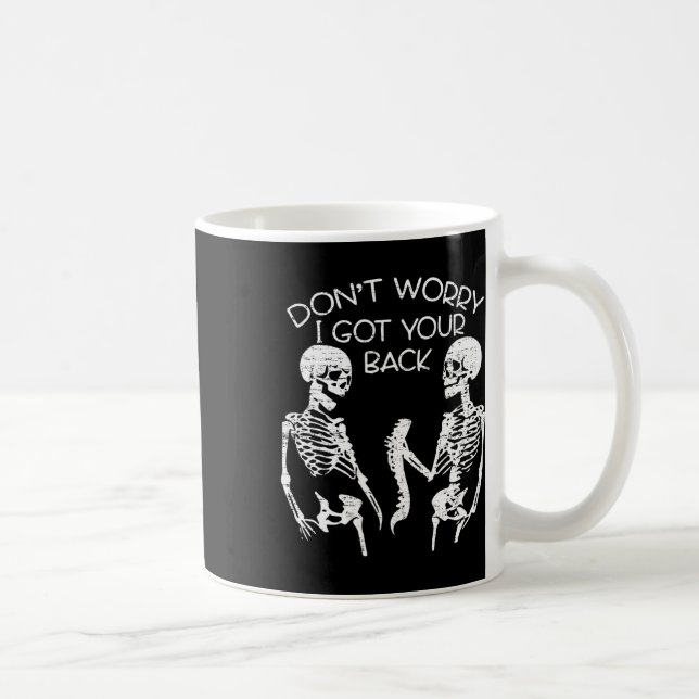 Besorgnis erregend, dass ich Ihr Halloween Skeleto Kaffeetasse (Rechts)