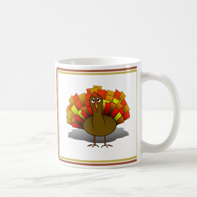 Besorgnis erregender Erntedank Türkei Kaffeetasse (Rechts)
