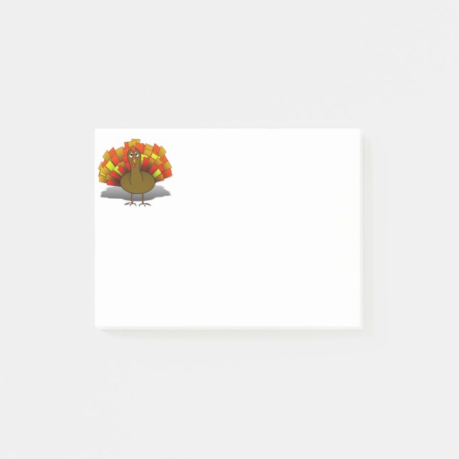 Besorgnis erregender Erntedank Türkei Post-it Klebezettel (Vorderseite)