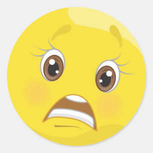 Besorgte Emoji Aufkleber