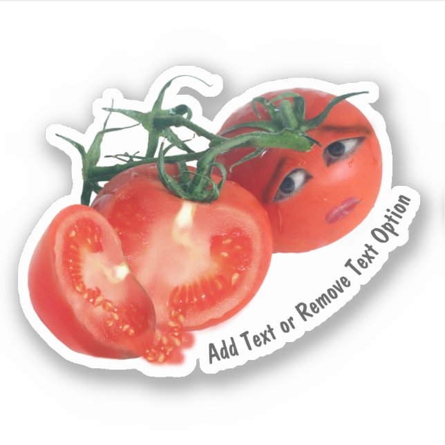 Besorgte Kirschtomate Aufkleber (Vorderseite)