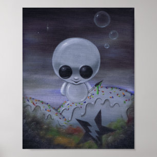 besorgter Künstlerkunstdruck Poster