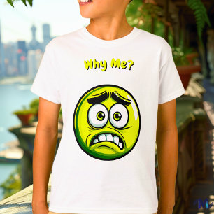 Besorgtes grünes Emoji – Lustiges und ausdruckssta T-Shirt