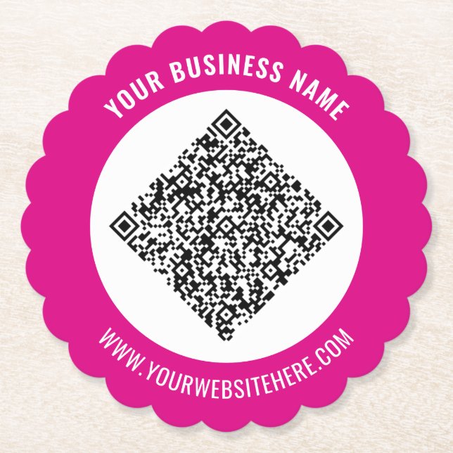 Bespitzelte Werbe-QR-Code-Papieruntersetzer Beispi Untersetzer (Vorderseite)