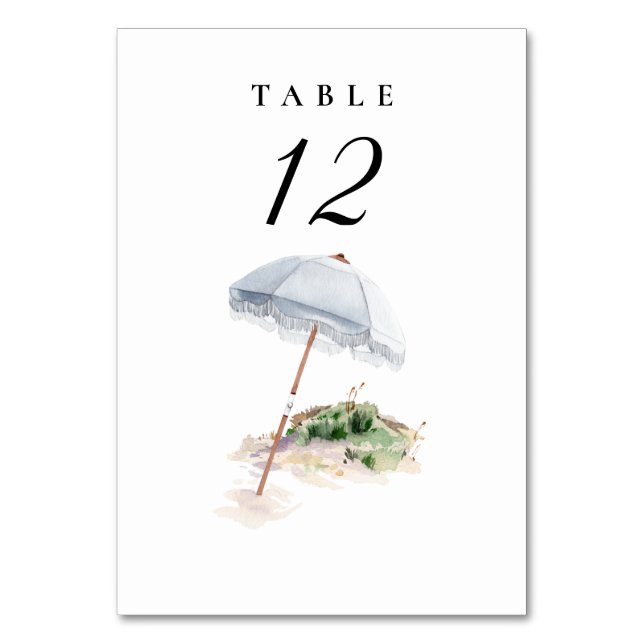 Bespoke Beach Wedding Numéro de table (Par défaut)