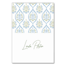 Bespoke Blue and Green Floral Wedding  Tischnummer