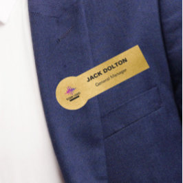 Bespoke Mitarbeiter-Identifikation: Silver Logo Namensschild