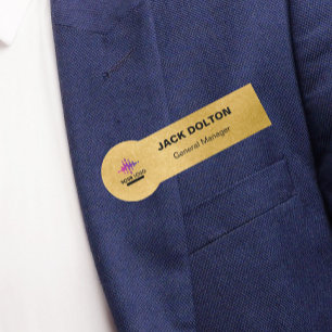Bespoke Mitarbeiter-Identifikation: Silver Logo Namensschild