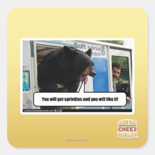 Besprüht Quadratischer Aufkleber