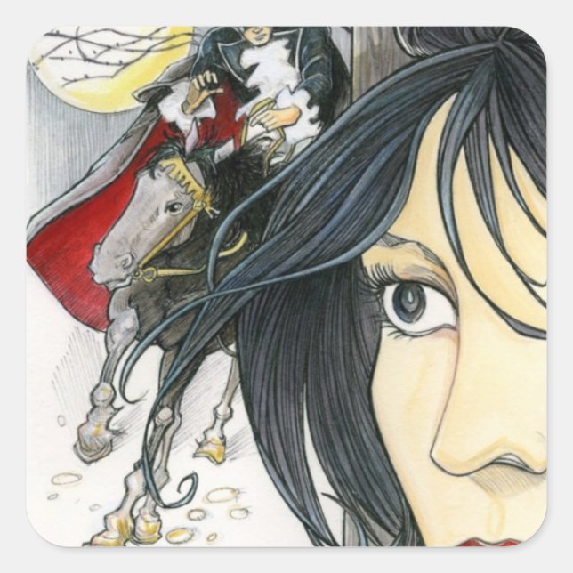 Bess - Highwayman Quadratischer Aufkleber (Vorderseite)