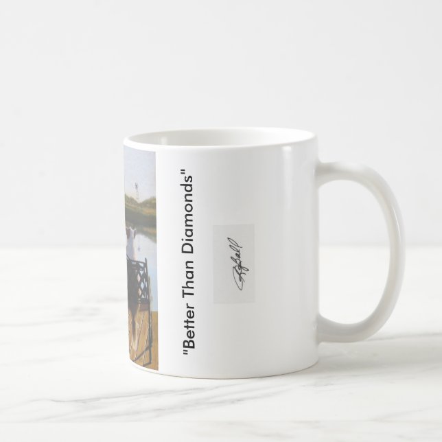 "Besser als Diamant" Kaffee-Tasse Kaffeetasse (Rechts)