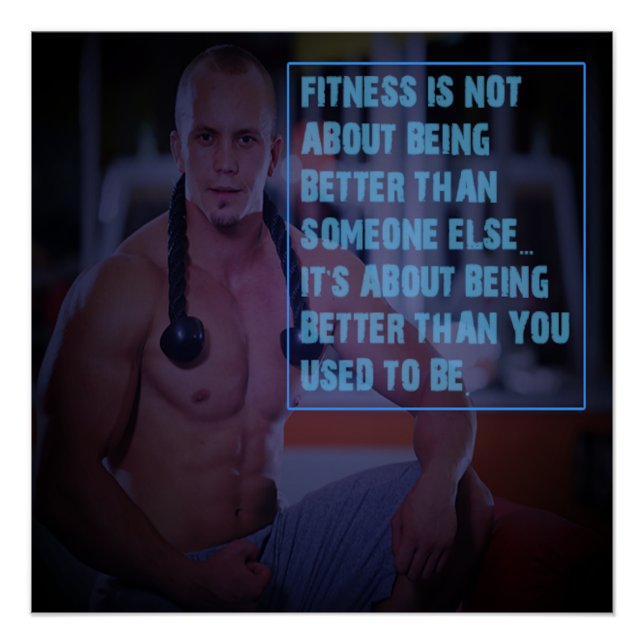 Besser als du früher warst Motivationsposter Poster (Vorderseite)