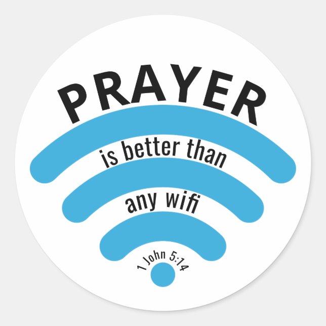 BESSER ALS WIFI Motivierend Runder Aufkleber (Vorderseite)