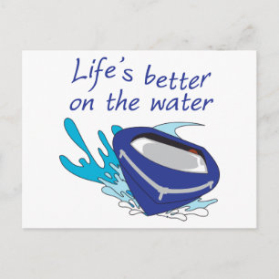 Besser auf dem Wasser Postkarte