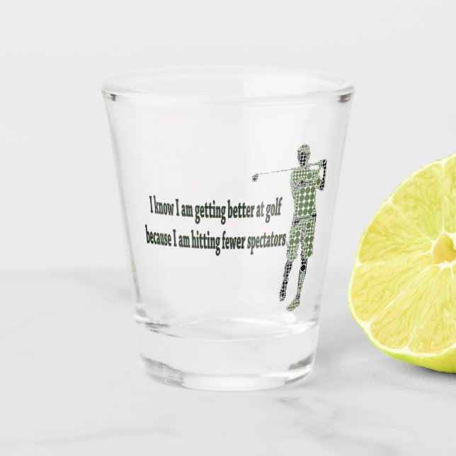 Besser beim Golf Schnapsglas (Vorderseite)