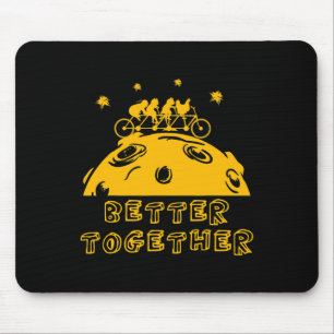 Besser gemeinsam Katze Huhn Tandem Fahrrad Bike Pl Mousepad