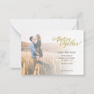 Besser gemeinsam mit Foto Hochzeit das Datum siche Mitteilungskarte